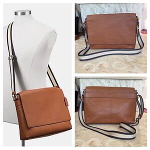 Coach Charles Leather Messenger Briefcase Laptop Bag Unisex